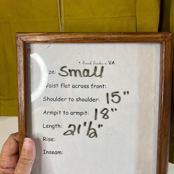 Cabi Touring Jacket #4117 Moss Gold Size Small Zip Front Pockets Textured - Picture 9 of 9